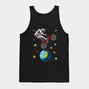 Astronaut Bicycle Jumping Tank Top